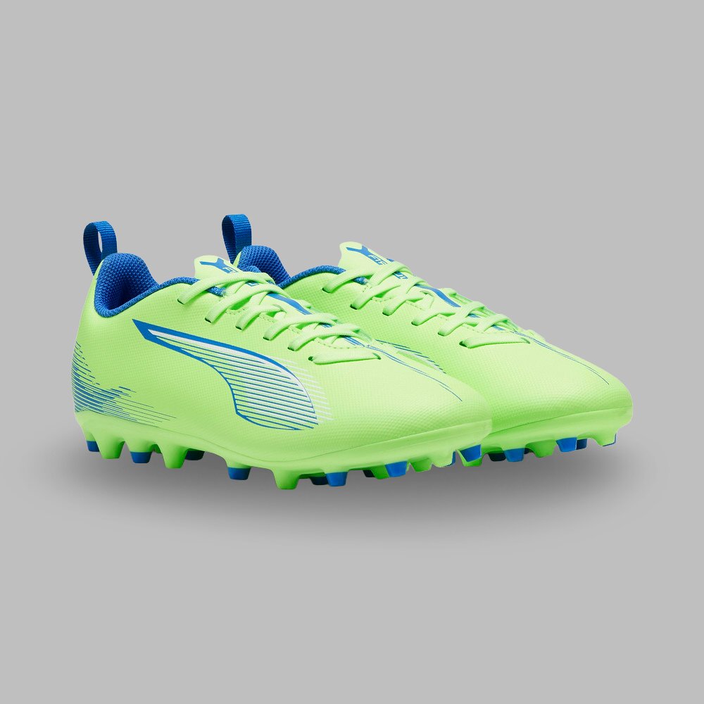 Guayos Puma Kids Ultra 5 Play MG Lights Out Verde-Azul