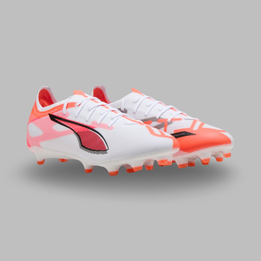 Guayos Puma Hombre Ultra 5 Match FG-Ag Blanco-Rojo