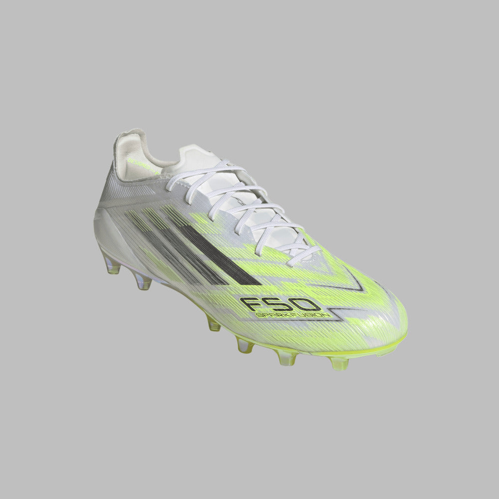 Guayos adidas Mujer F50 SparkFusion Elite FG/MG - Blanco/Amarillo