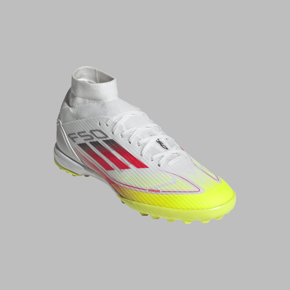 Torretin adidas Mujer F50 League Mid TF-Blanco-Amarillo