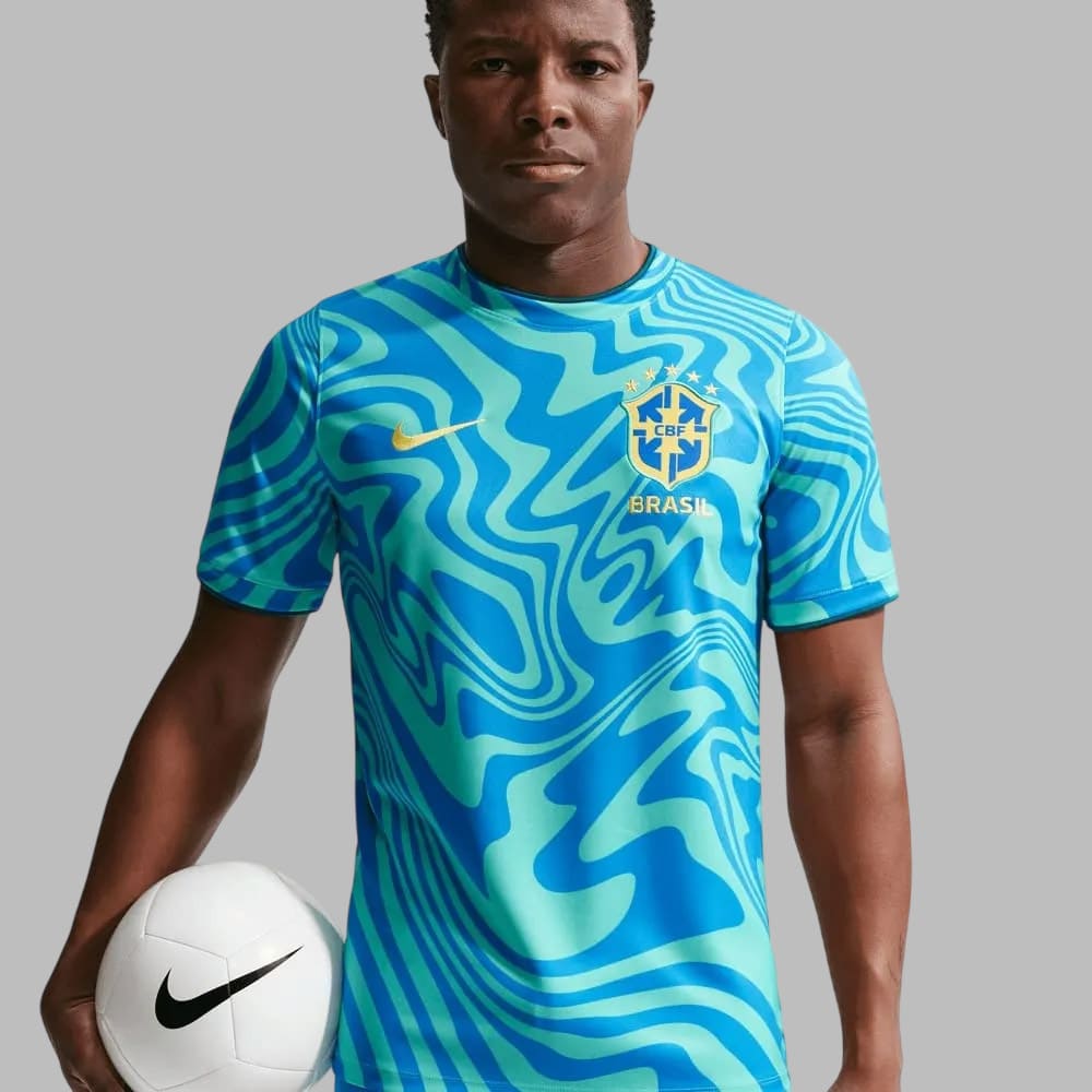 Camisetas Nike Hombre Brasil Academy Pro Prepartido - Azul