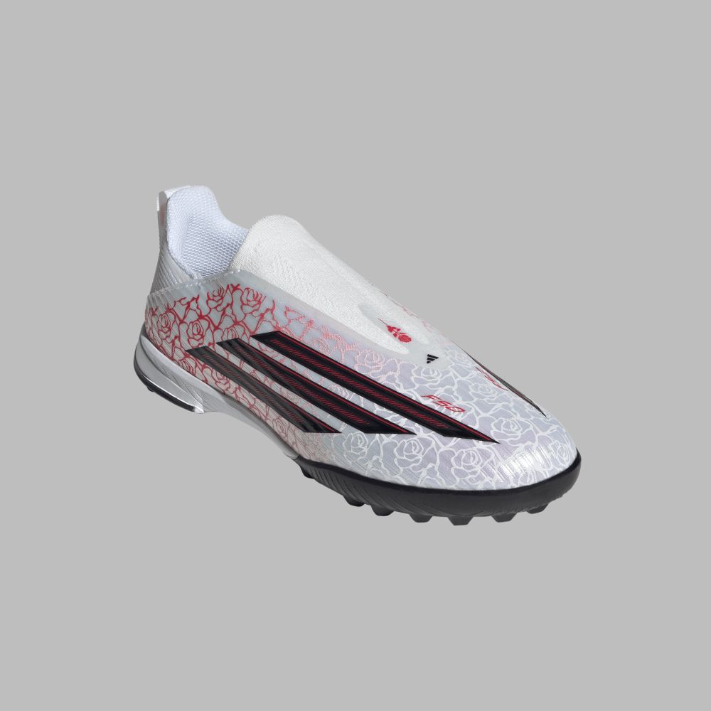 Guayos adidas Niños F50 League Lamine Yamal sin Cordones FG - Blanco