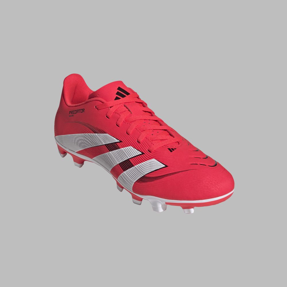 Guayos adidas Hombre Predator Club FG/MG - Rojo-Blanco