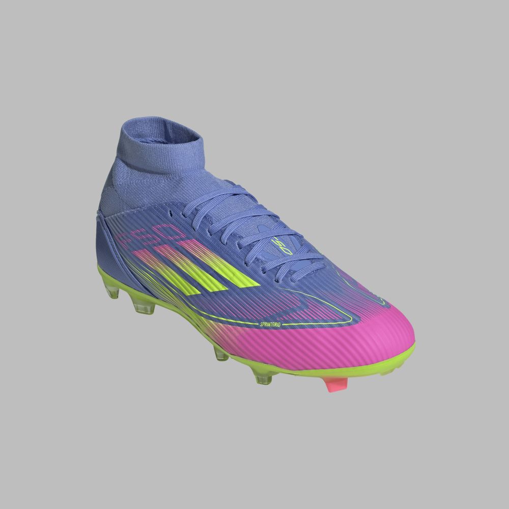 Guayos adidas Mujer F50 Mid League FG/MG - Azul/ Multicolor