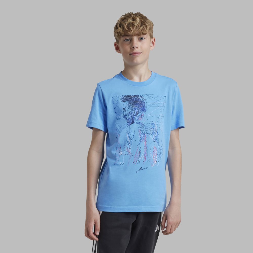 Camiseta adidas Kids Messi Futbol Estampada - Azul