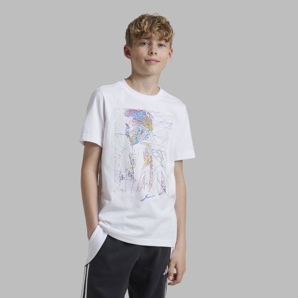 Camiseta adidas Kids Messi Futbol Estampada - Blanco
