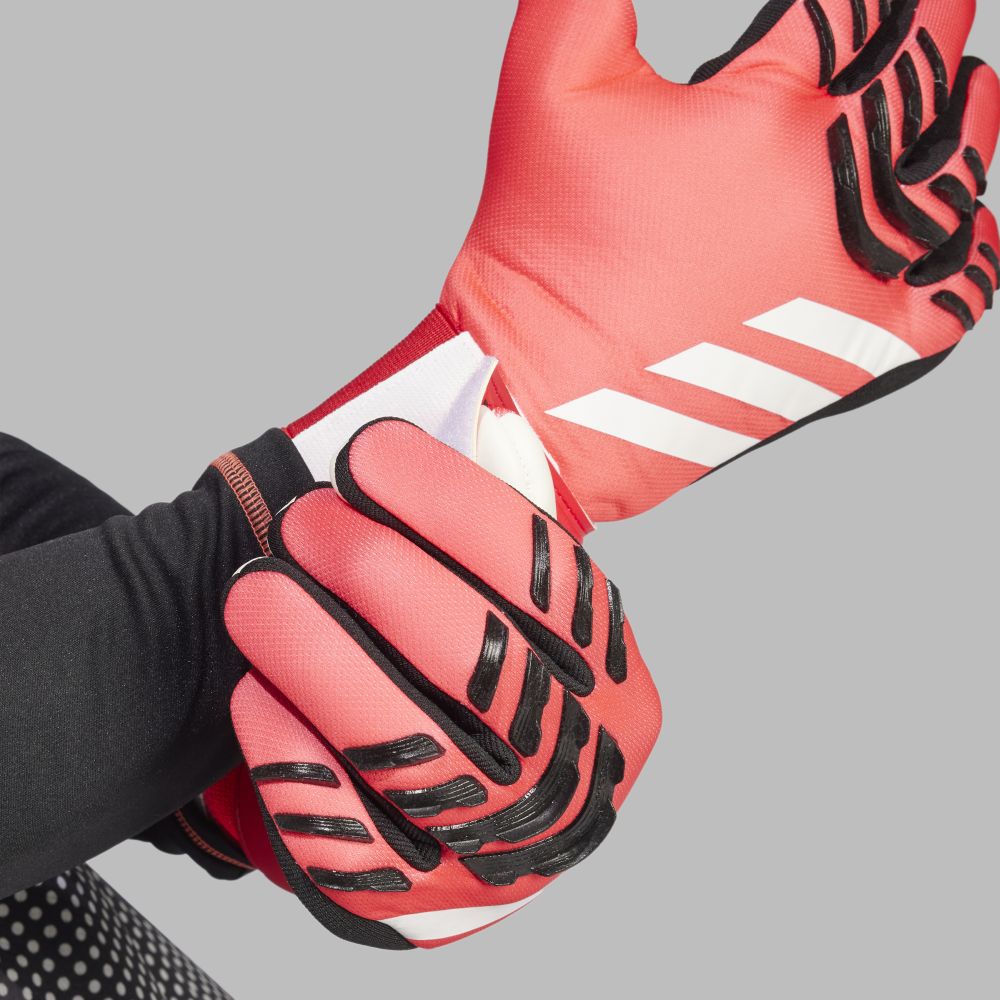 Guantes adidas Unisex Arquero Predator League-Rojo-Blanco