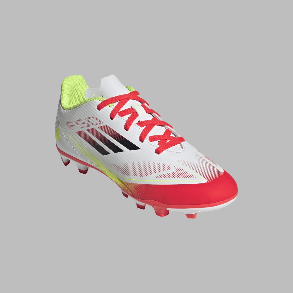 Guayos adidas Kids F50 Club FG/MG -Blanco-Rojo