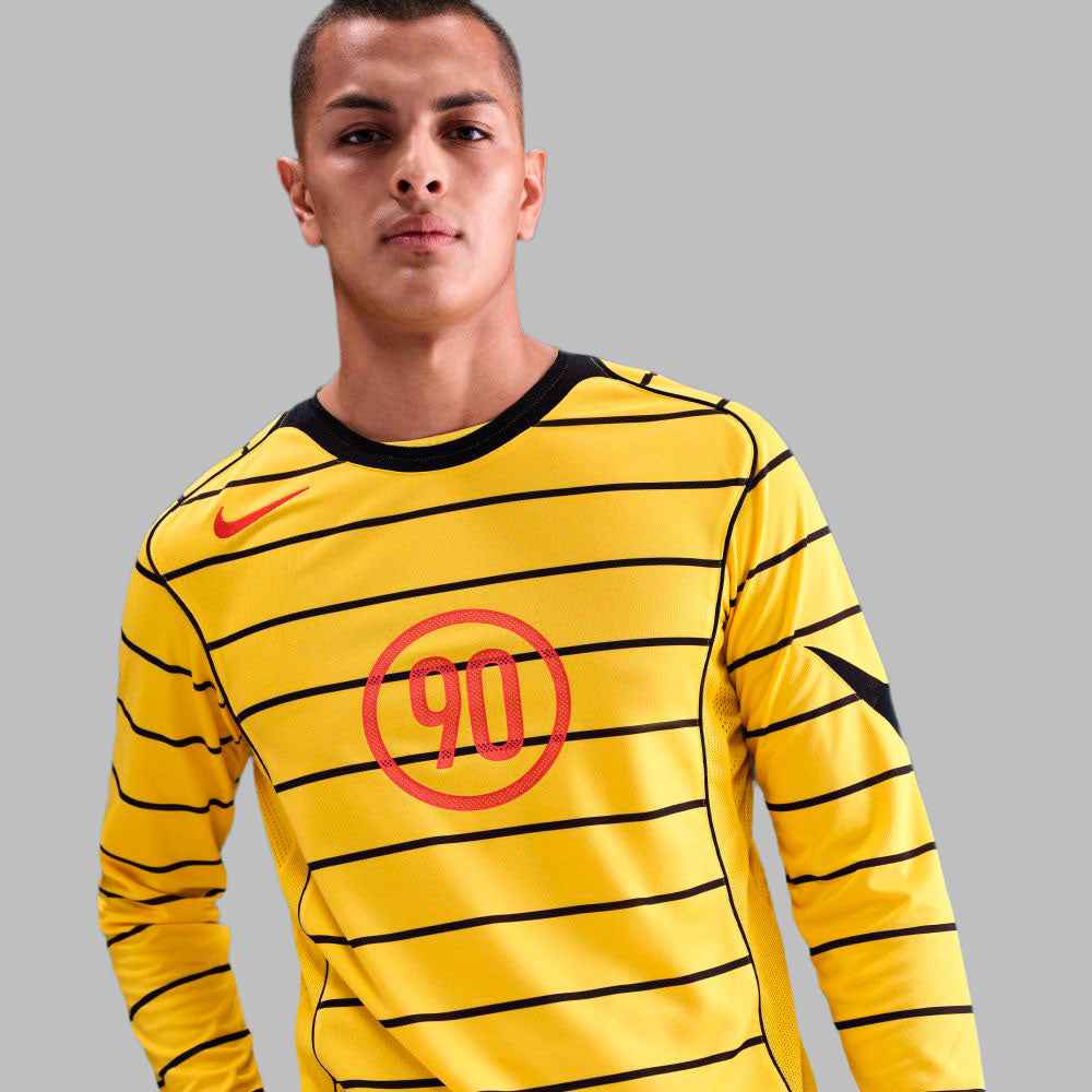 Camiseta Nike Hombre Total 90 Manga Larga - Amarillo
