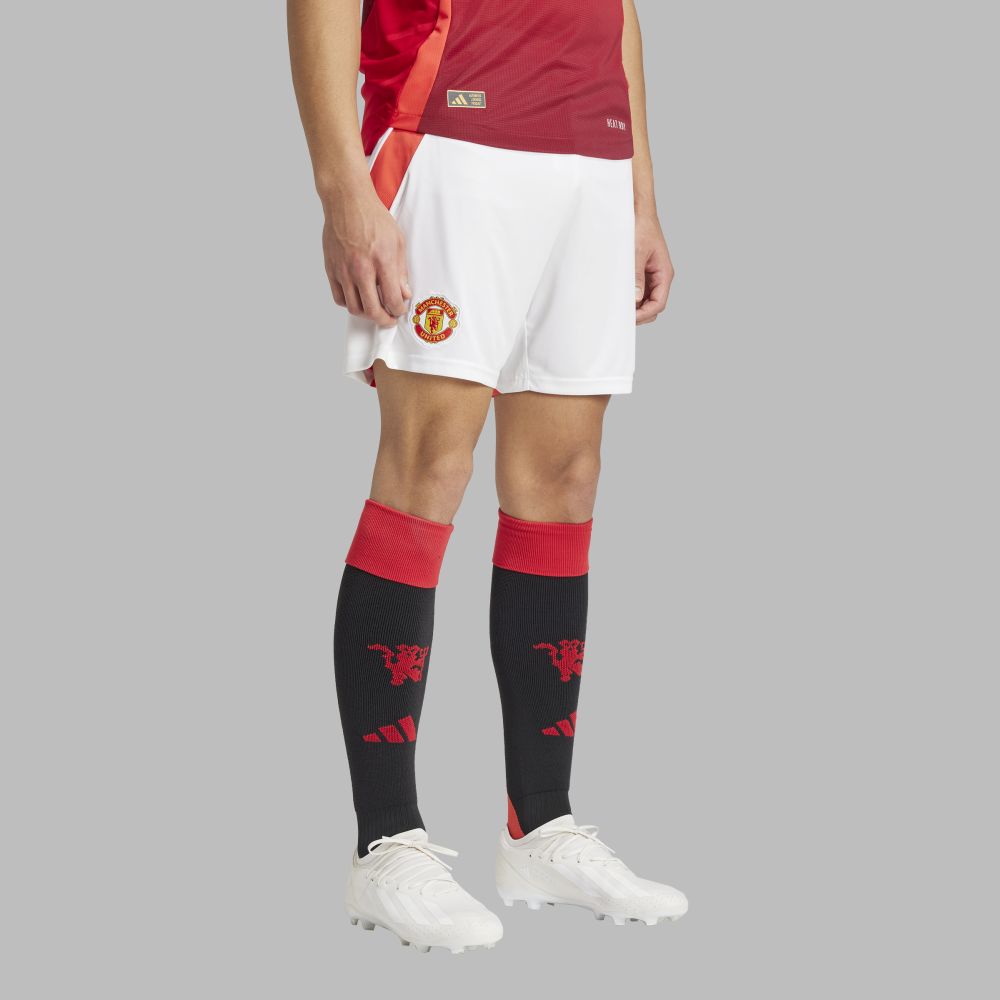 Shorts adidas Hombre Local Manchester U. 24 -Blanco-Rojo