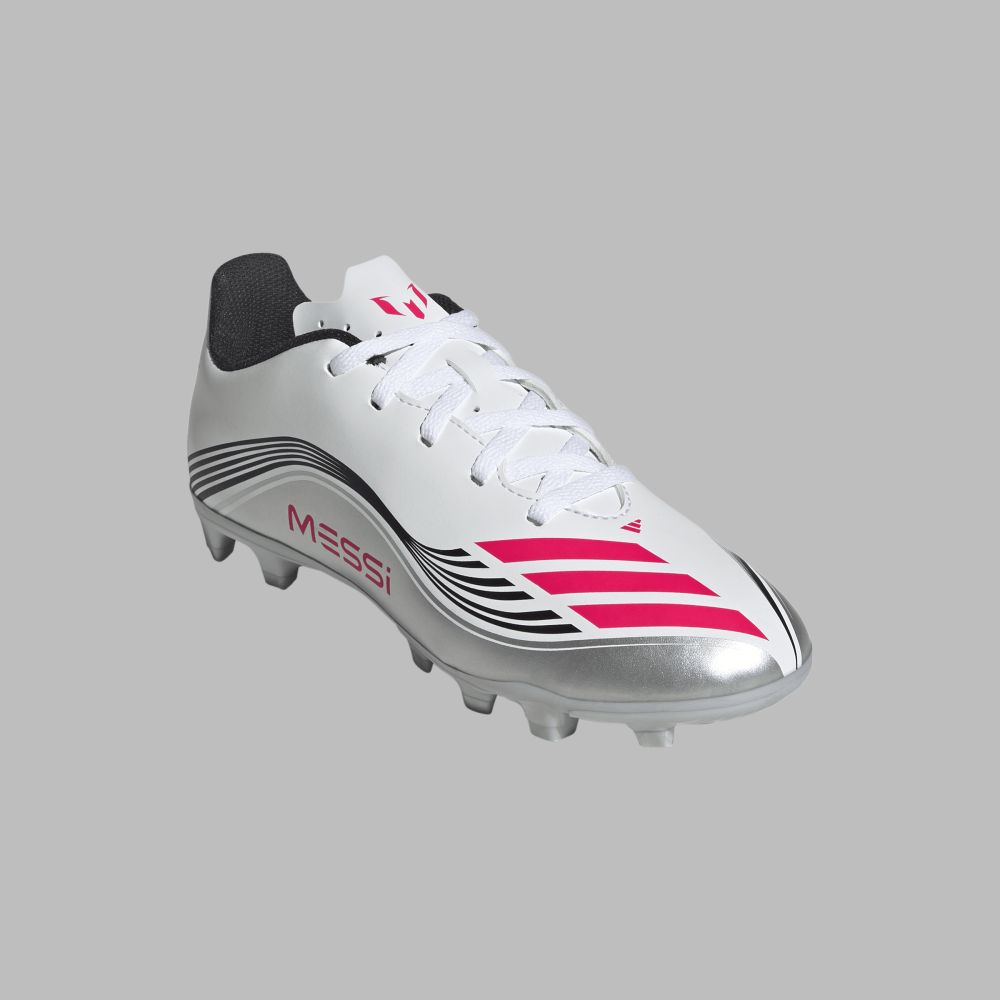Guayos adidas Kids F50 Messi Club FG/MG - Blanco/Plateado