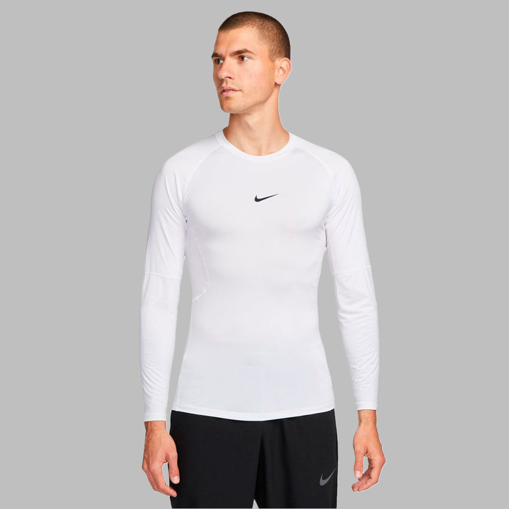 Camiseta Nike Hombre M Np Dri-Fit Tight Top Ls - Blanco