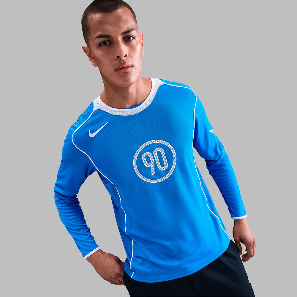 Camiseta Hombre Nike Total 90 Manga Larga - Azul