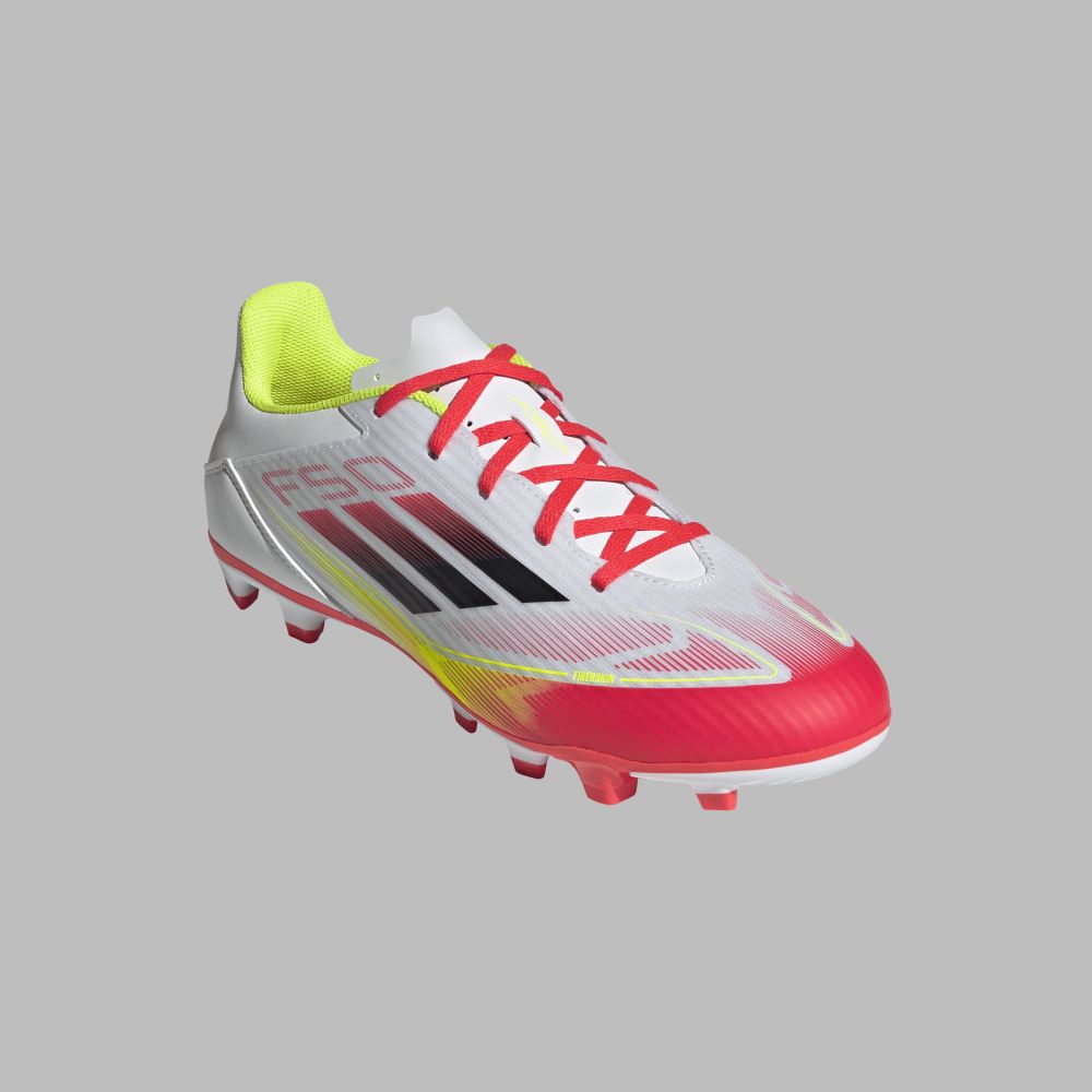 Guayos adidas Hombre F50 Club FG/MG-Blanco-Rojo
