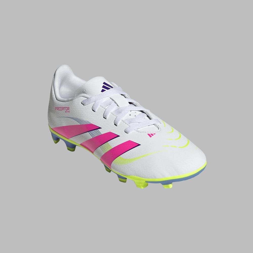 Guayos adidas Kids Predator Club FG/MG-Blanco/Rosa