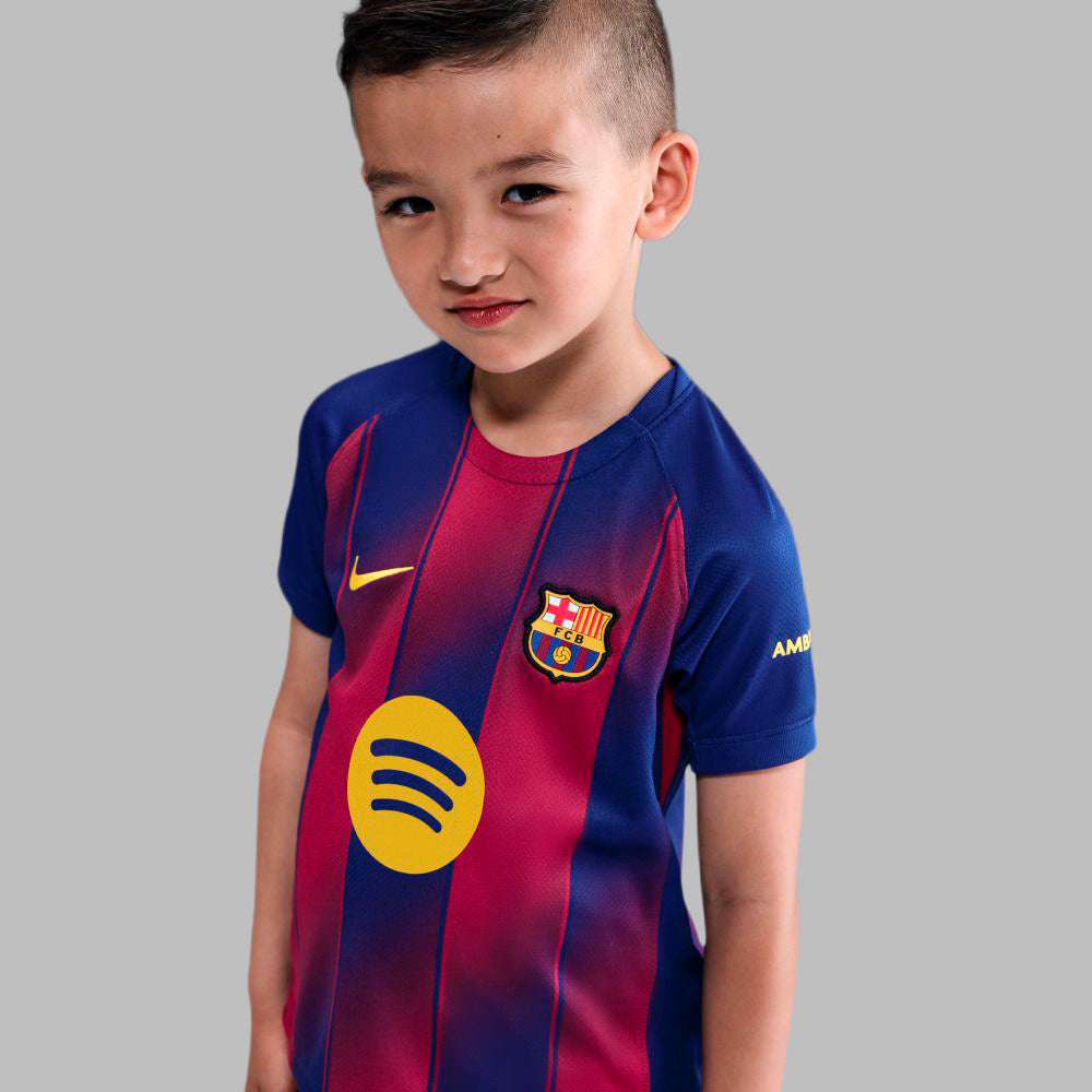 Nike Kids FC Barcelona 25/26 Stadium Home - Azul - Rojo