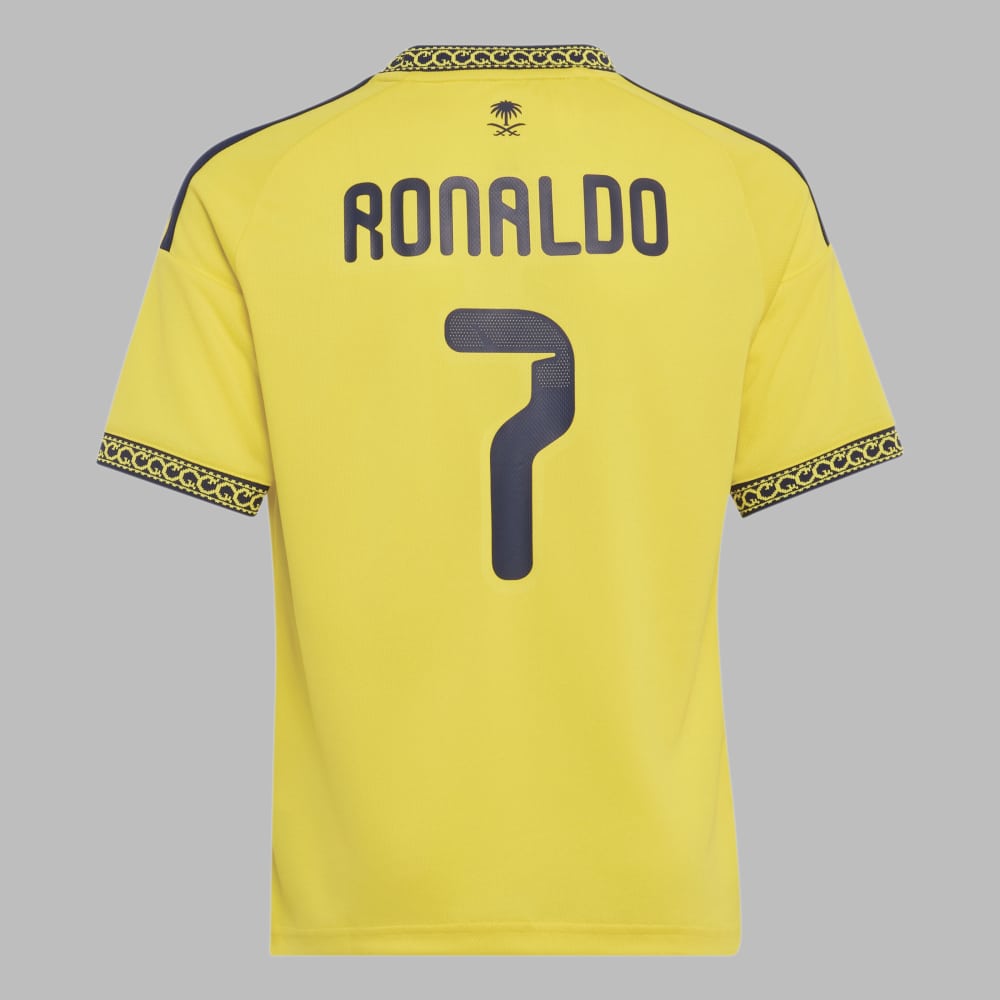 Camiseta adidas Kids Local Al Nassr 26/27 Ronaldo 7 - Amarillo - Fútbol | Uso casual y entrenamiento