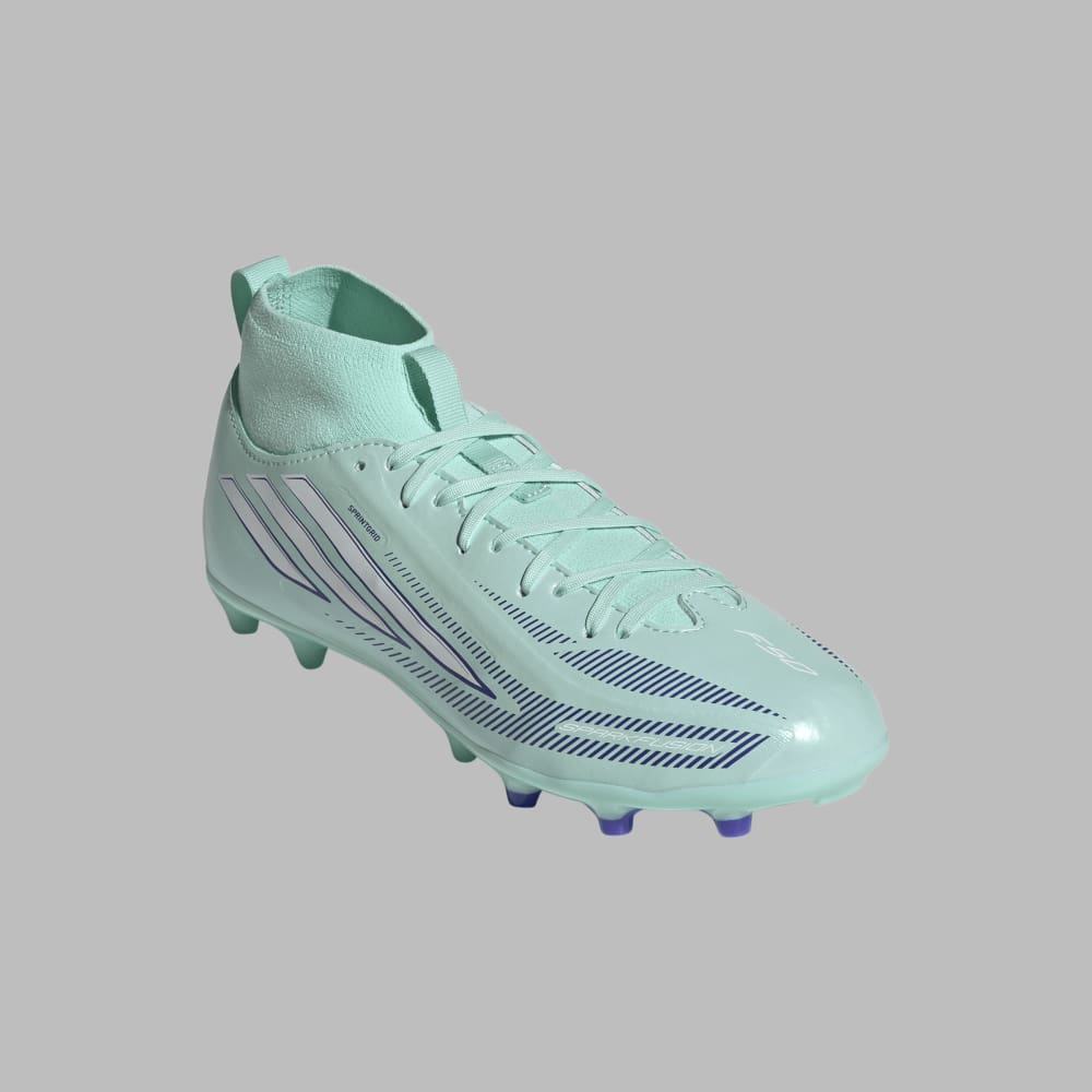 Guayos adidas Kids F50 Sparkfusion League Mid FG/AG J - Verde - Fútbol | Terreno Firme y Césped Artificial