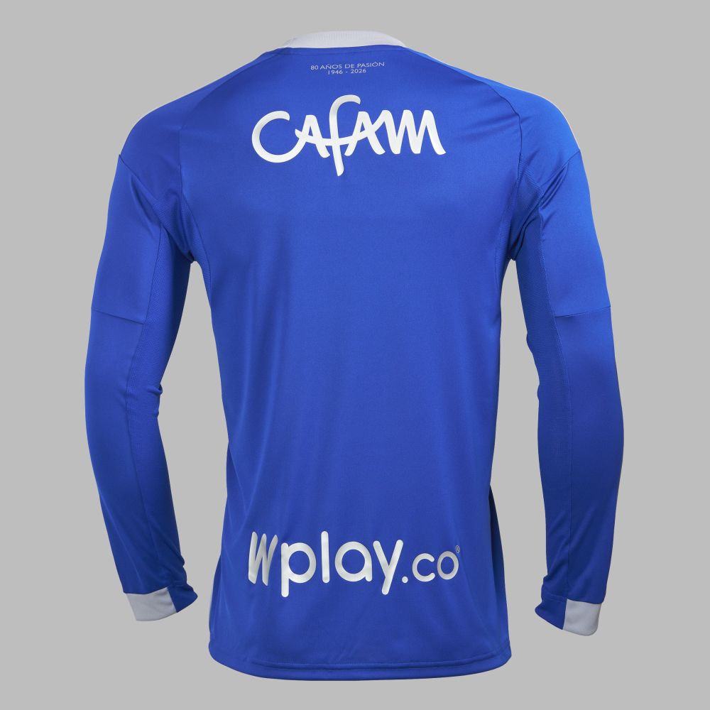 Camiseta adidas Hombre Local Millonarios FC 2026 Manga Larga - Azul