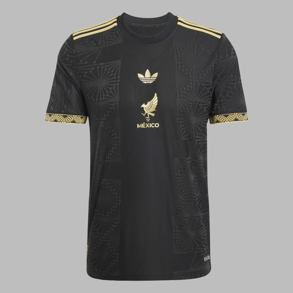 Camiseta adidas Hombre México Fmf Gold - Negro-Dorado