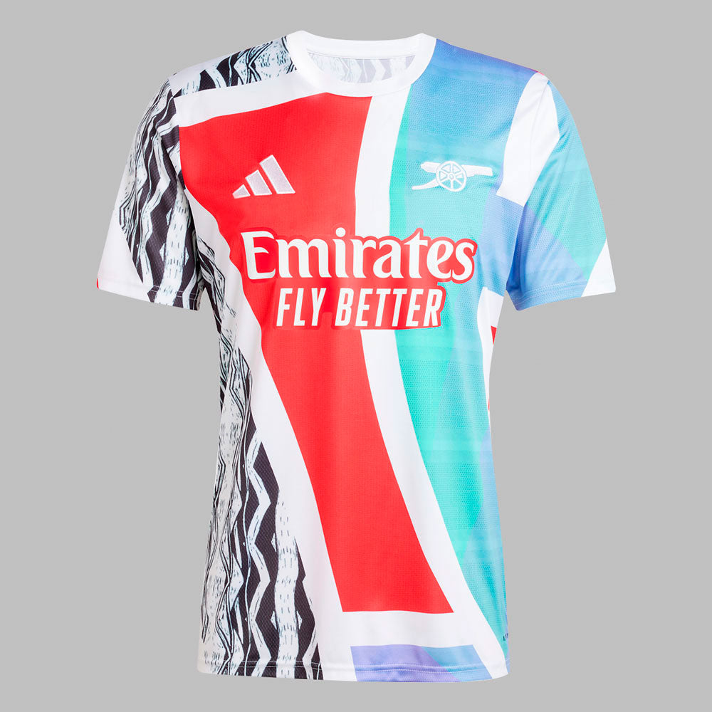 Camiseta adidas Hombre PreMatch Arsenal 24-Blanca-Multicolor