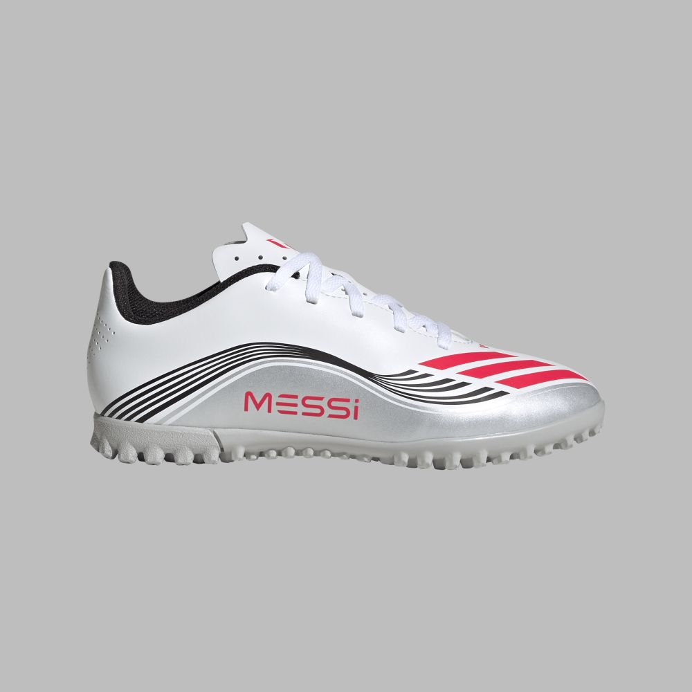 Torretin adidas Kids F50 Messi Club TF - Blanco/Plateado