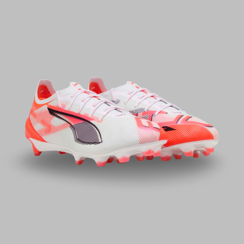 Guayos Puma Hombre Ultra 5 Ultimate FG - Blanco-Rojo