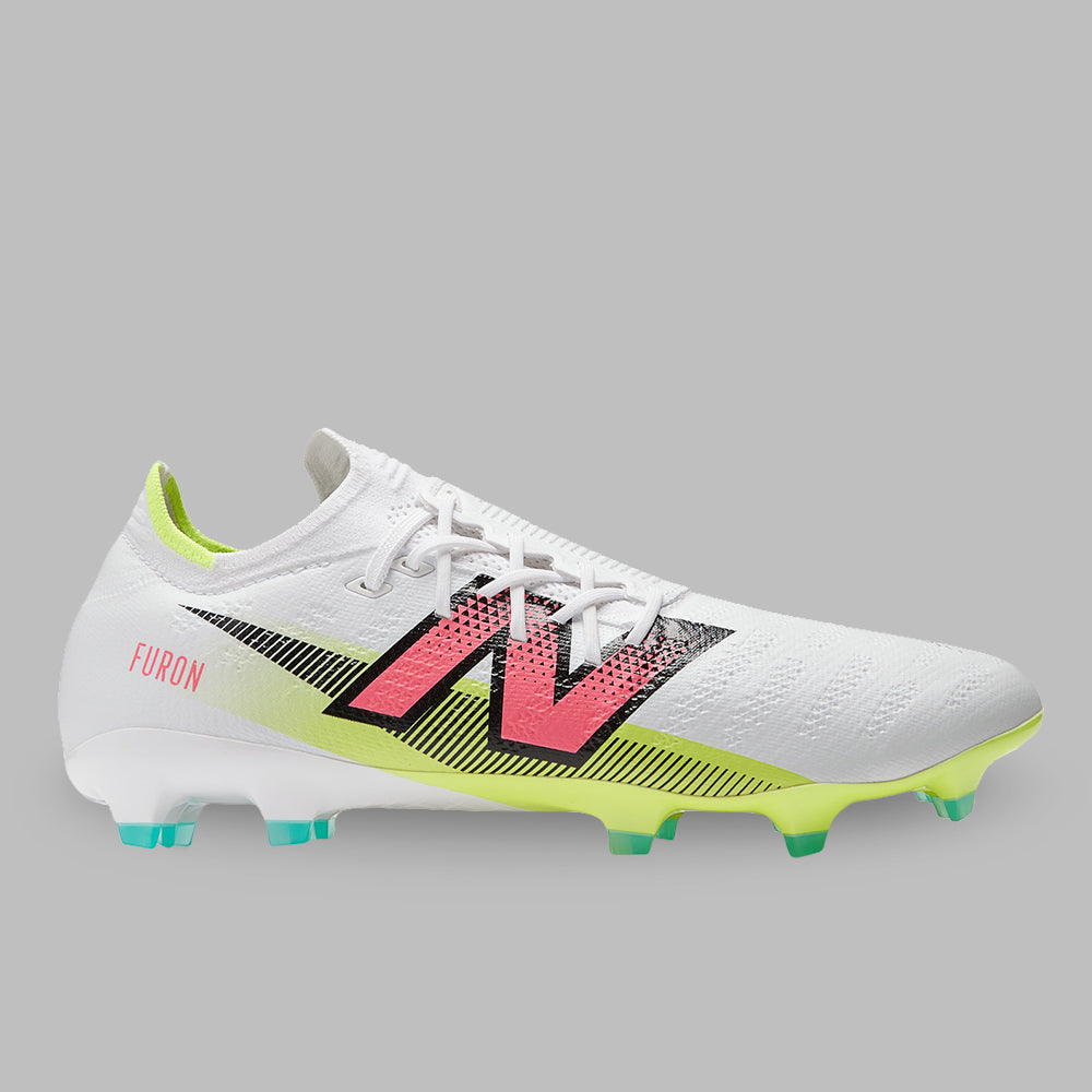 Guayos New Balance Hombre Furon Pro FG V7+- Blanco-Amarillo
