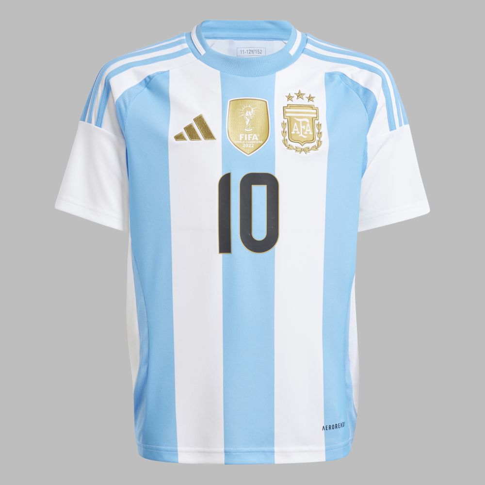 Camiseta adidas Kids Argentina 24 Messi Home - Azul-Blanco