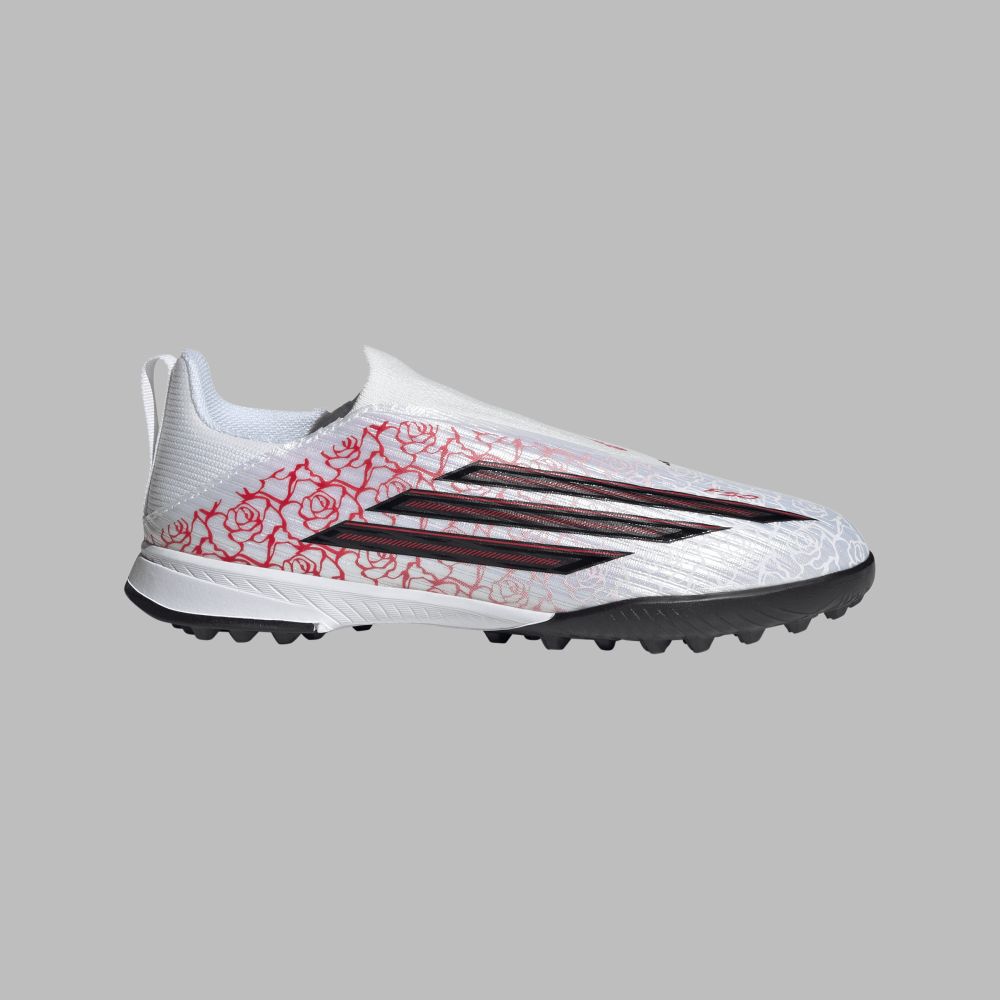 Guayos adidas Niños F50 League Lamine Yamal sin Cordones FG - Blanco