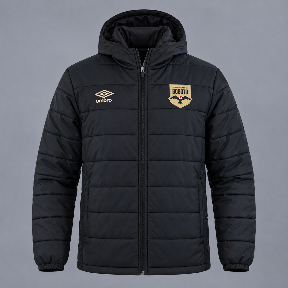 ¡PREVENTA! || Chaqueta Umbro Hombre de presentacion Internacional de Bogotá - Negro -Fútbol |Uso Casual y Entrenamiento