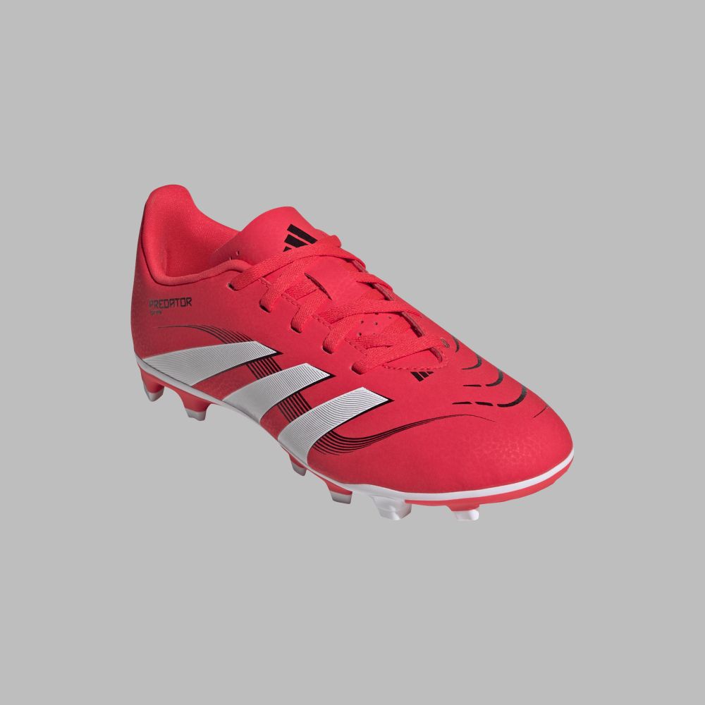 Guayos adidas Kids Predator Club Turf FG/MG - Rojo-Blanco