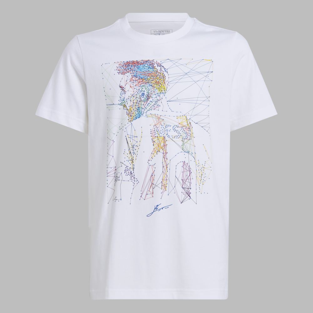 Camiseta adidas Kids Messi Futbol Estampada - Blanco