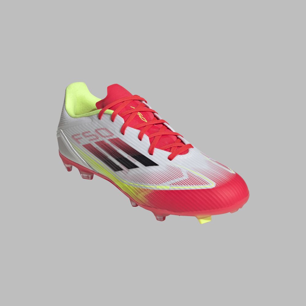 Guayos adidas Hombre F50 League FG/MG-Blanco-Rojo
