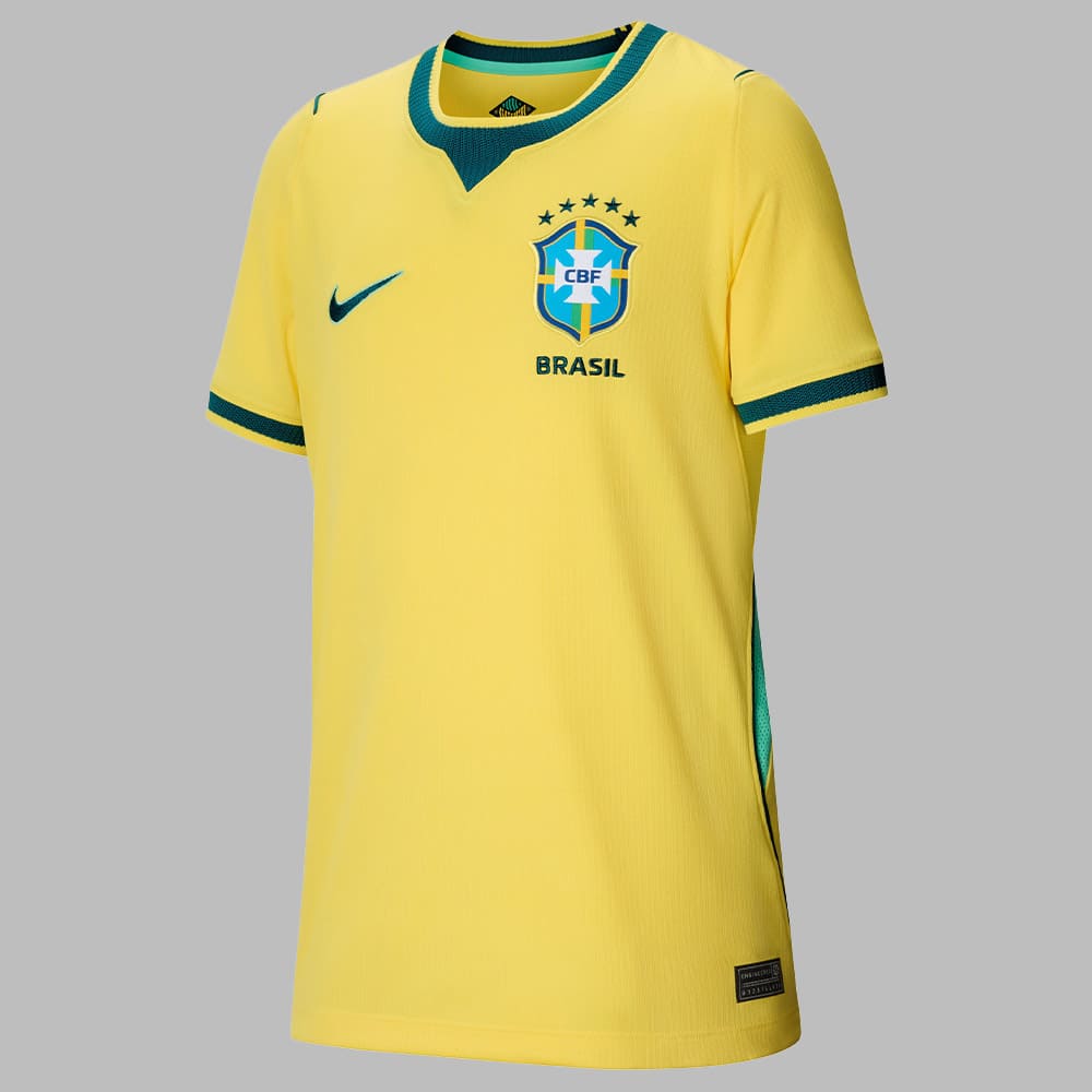 Camisetas Nike Niño Brasil Local Stadium - Amarillo
