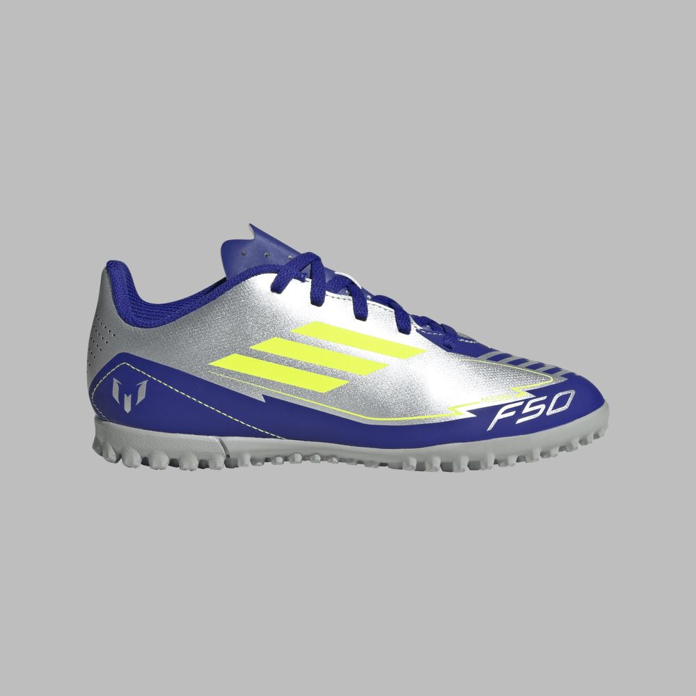 Torretin adidas Kids F50 TF-Plateado-Azul