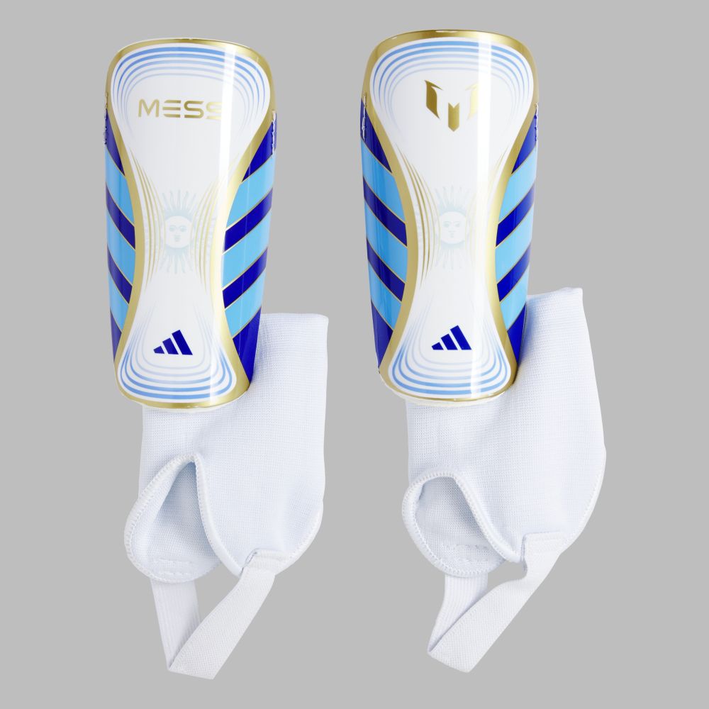 Canilleras adidas Kids Messi Match - Blanco-Azul