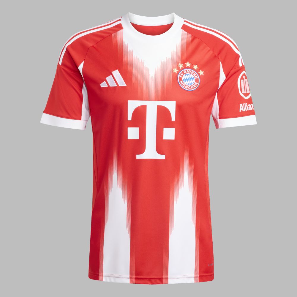 Camiseta adidas Hombre Local FC Bayern 25/26 - Rojo-Blanco