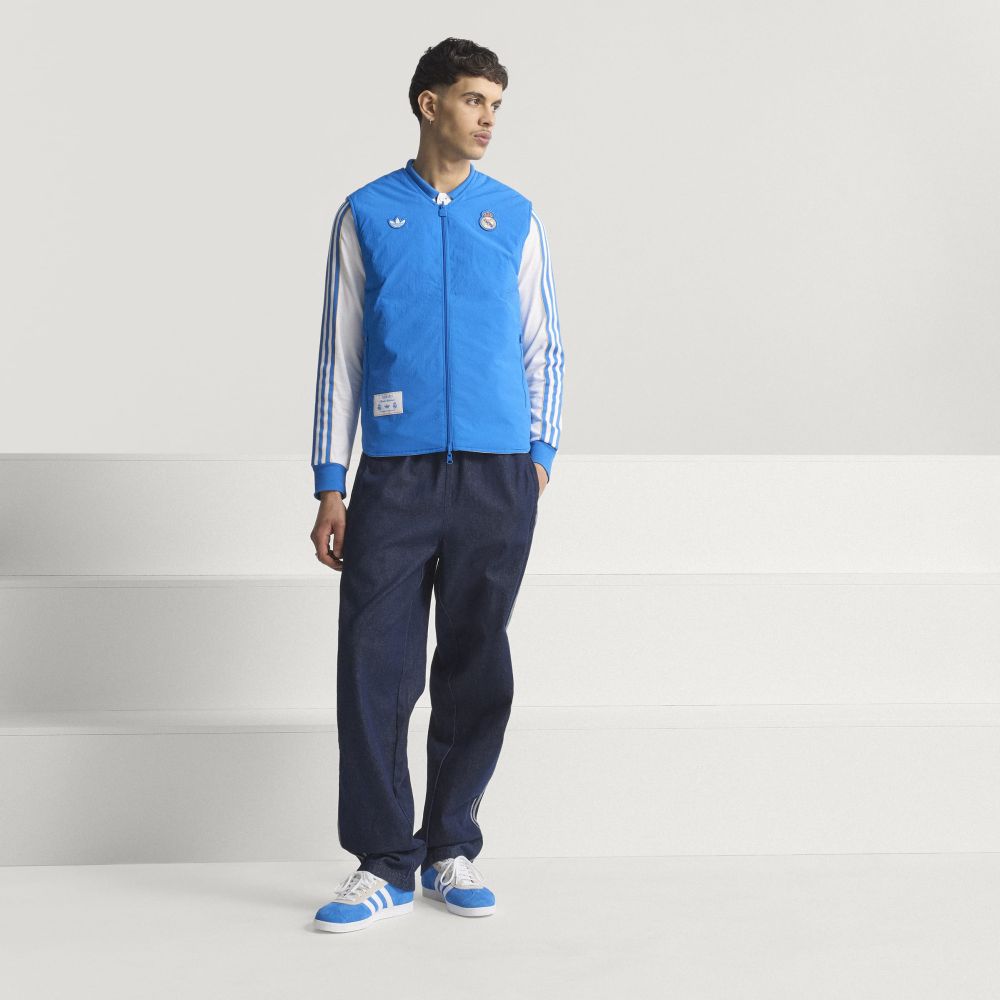 Chaqueta adidas Hombre Real Madrid Terrace Icons - Azul