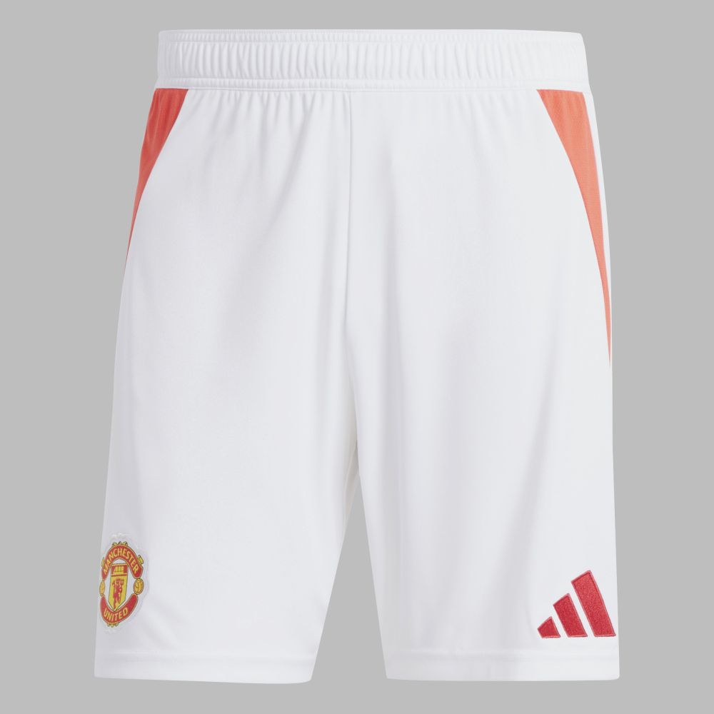 Shorts adidas Hombre Local Manchester U. 24 -Blanco-Rojo