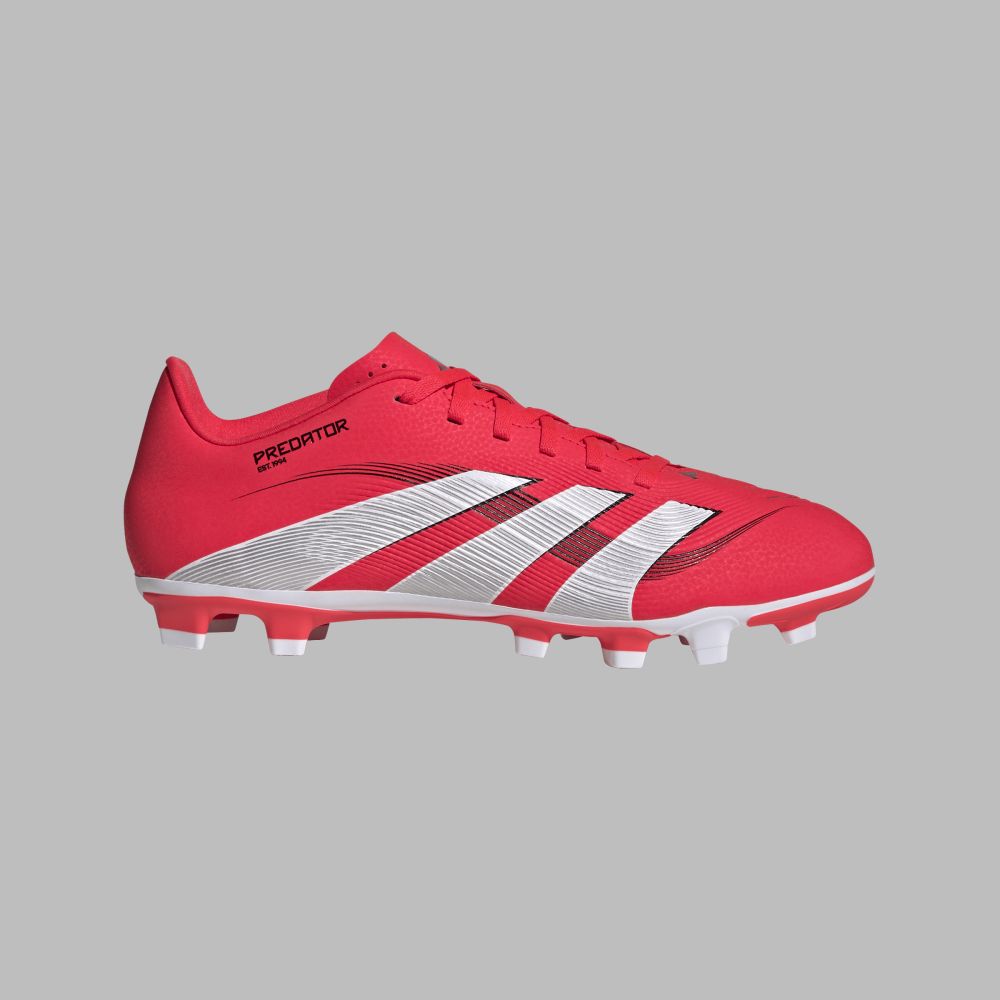 Guayos adidas Hombre Predator Club FG/MG - Rojo-Blanco