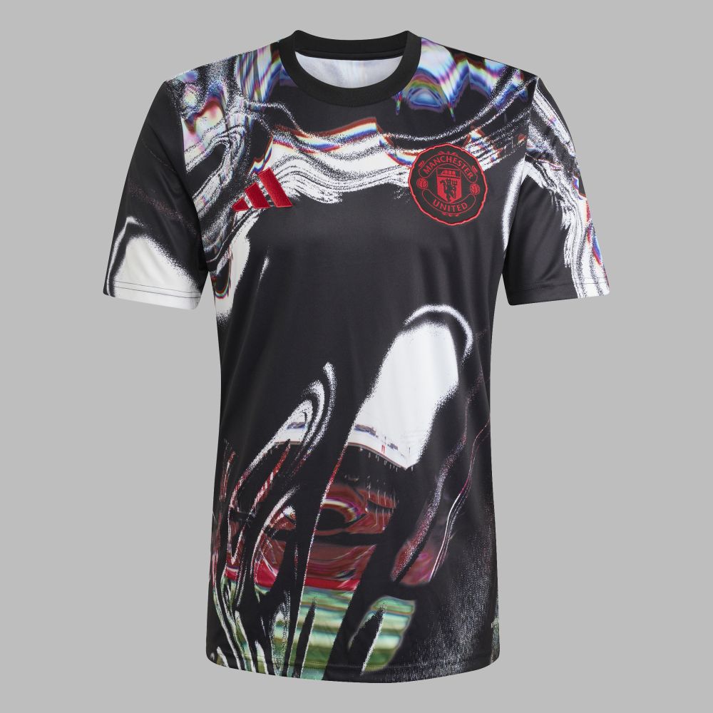 Camiseta adidas Hombre calentamiento Manchester  U 25/26- Negro