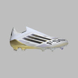 Guayos adidas Hombre F50 Elite Laceless FG - Blanco/Dorado