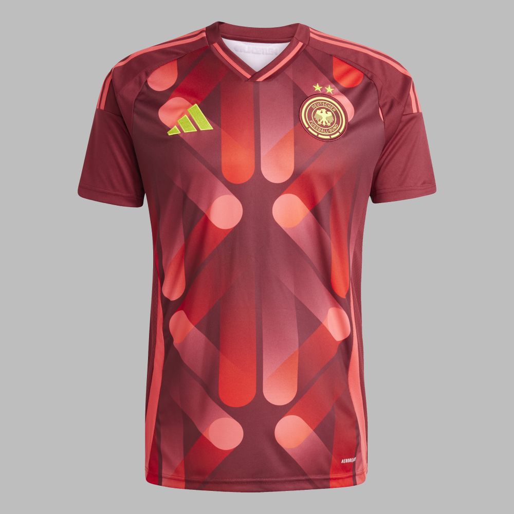 Camiseta adidas Mujer 2da de Alemania 25(Sele Mujer)-Rojo