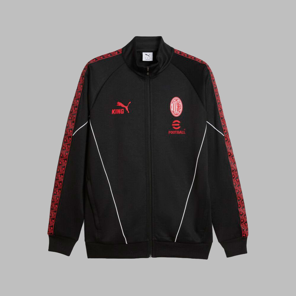 Chaqueta Puma Hombre KING Anthem del AC Milan - Negro - Rojo