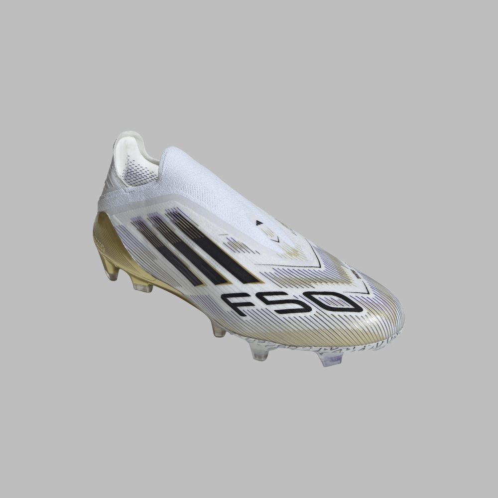 Guayos adidas Hombre F50 Elite Laceless FG - Blanco/Dorado