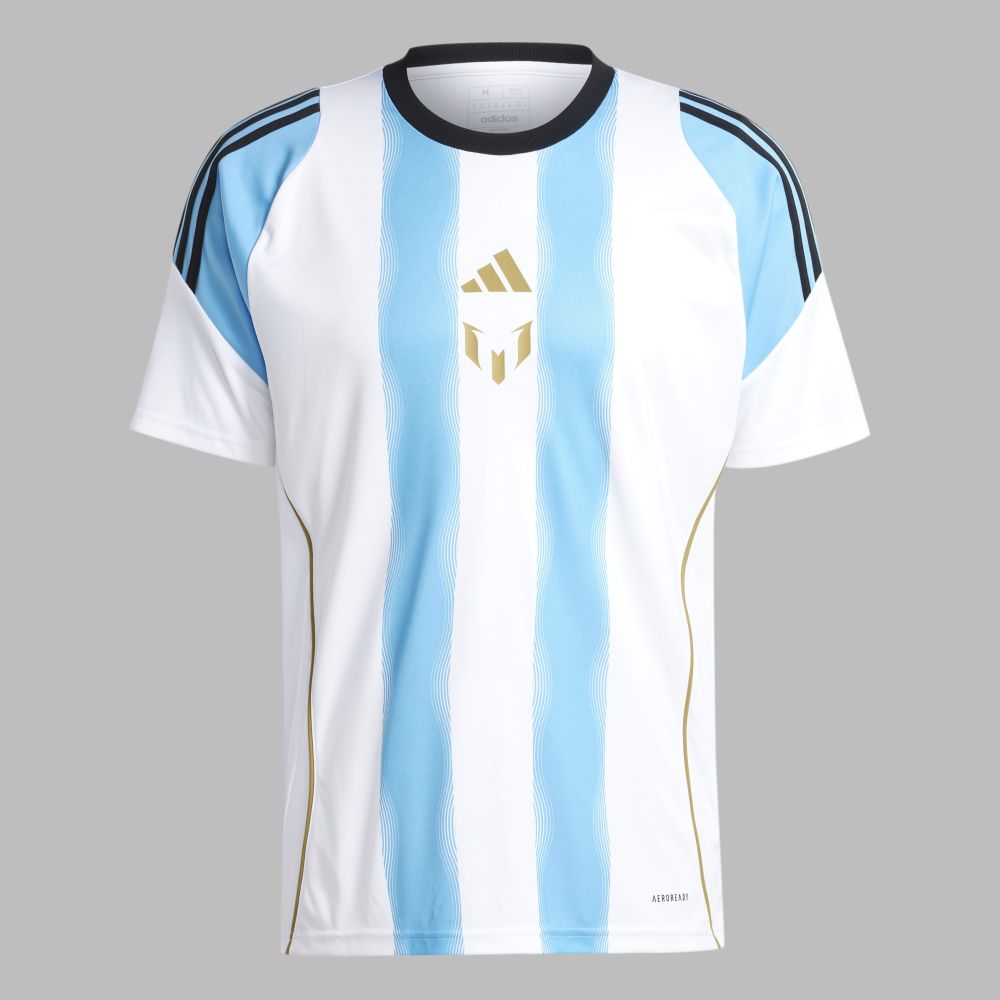 Camiseta adidas Hombre Entrenamiento Messi - Azul-Blanco