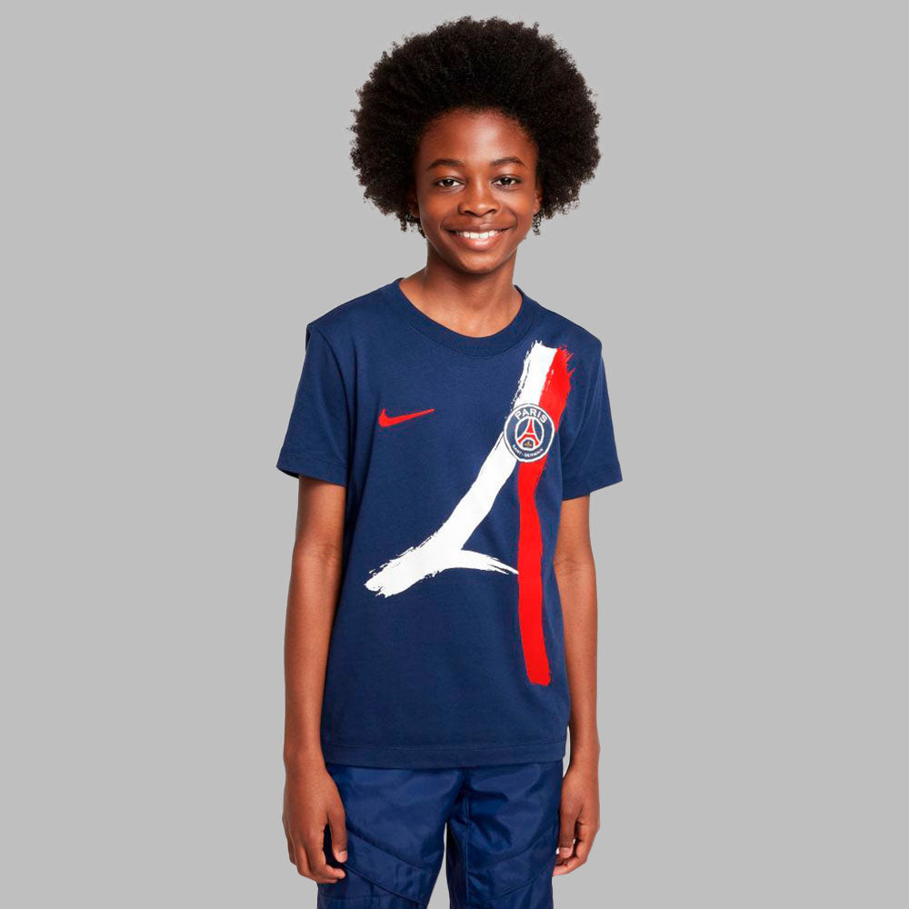 Camiseta Nike Kids Paris Saint-Germain U  Iconic Aw  - Azul
