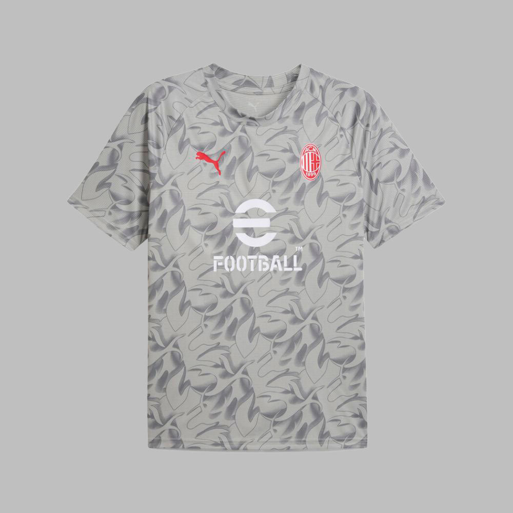 Camiseta Puma Hombre Prepartido Ac Milan -Gris