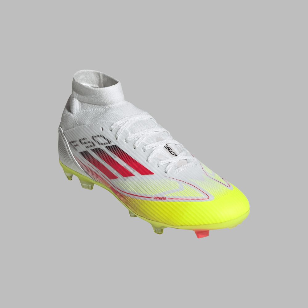 Guayos adidas Mujer F50 League Mid FG/MG Cleats-Blanco